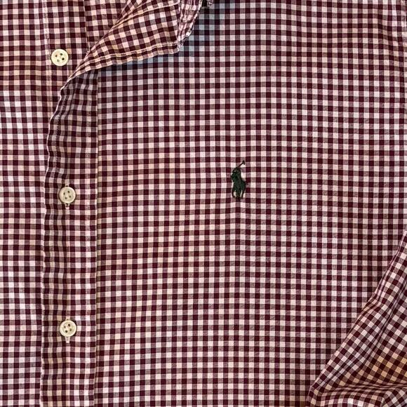 VTG Y2K Ralph Lauren Classic Fit Button Down Shirt Gingham Pony Logo Mens XL - Picture 4 of 7
